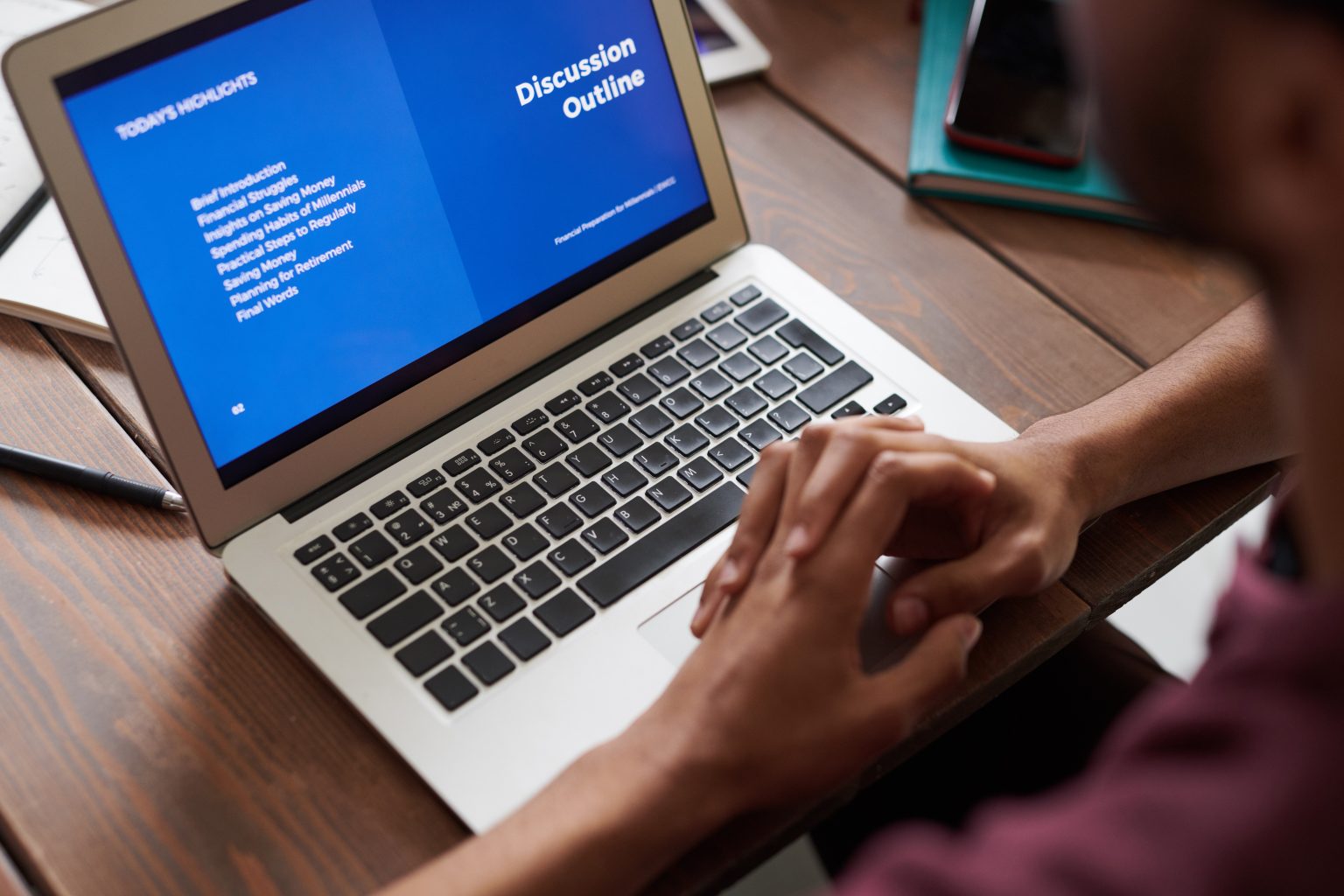 Person in front of his laptop